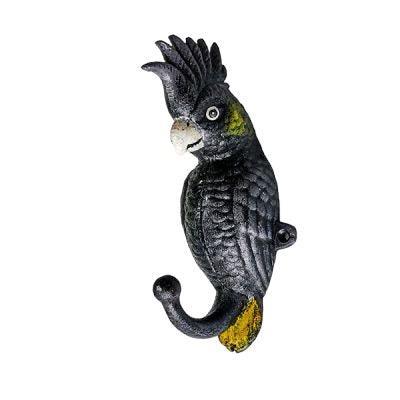 Cockatoo Black Yellow Tail Bird Iron Hook - The Renmy Store Homewares & Gifts