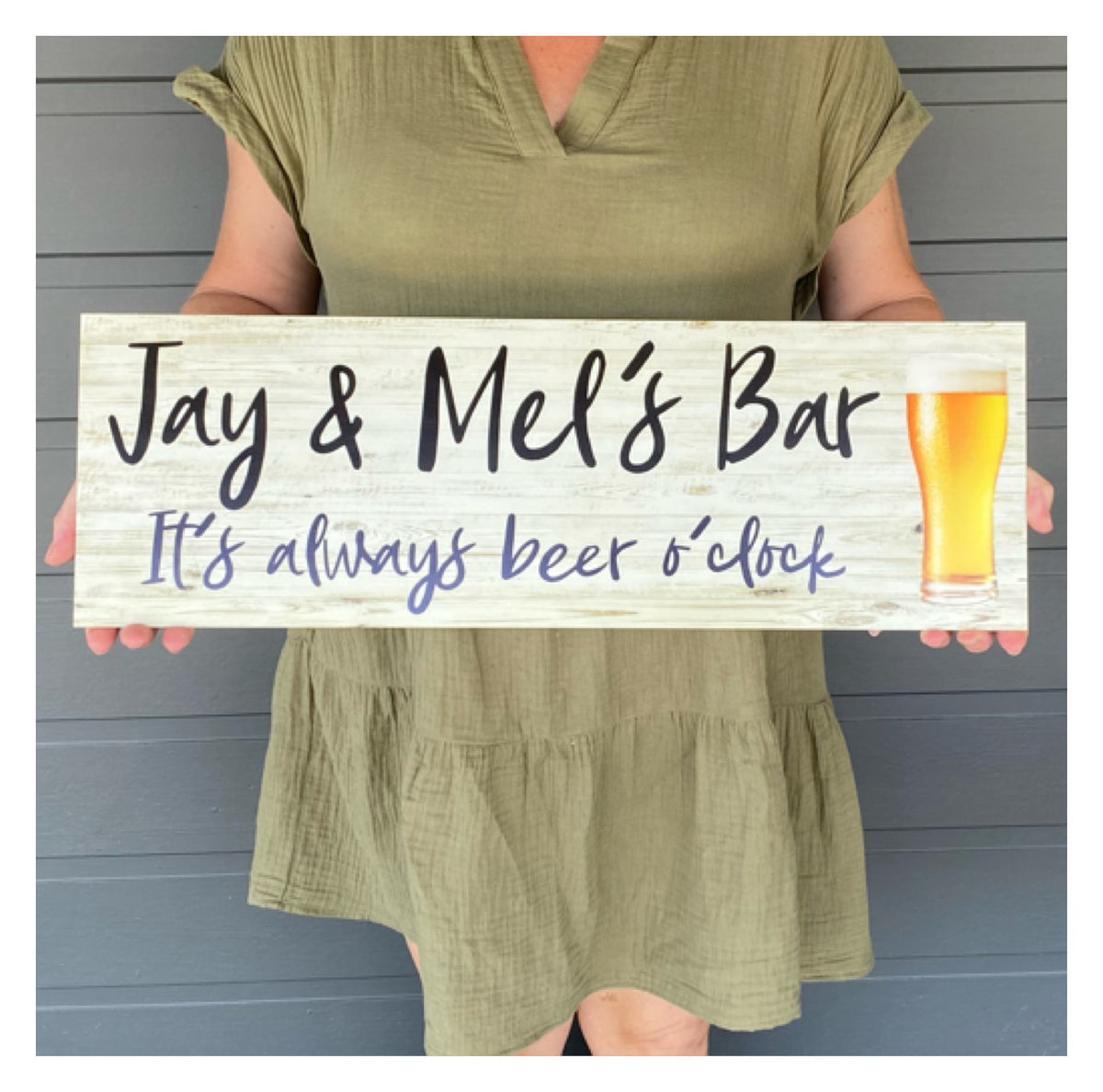 Bar Cold Beer Good Friends Personalised Sign | Outdoor Acrylic Aussie Made
