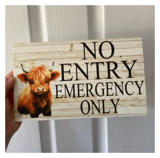 Cow Highland Calf Farm Custom Personalised Sign