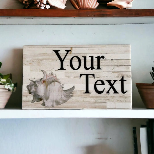 Shell Beach House Property Custom Personalised Sign - The Renmy Store Homewares & Gifts