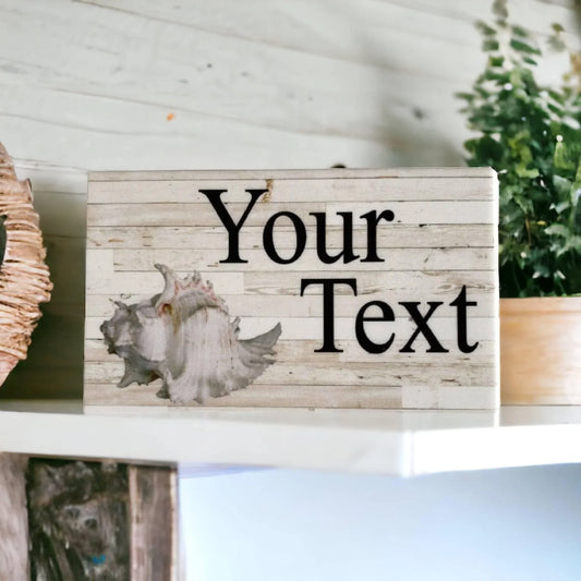 Shell Beach House Property Custom Personalised Sign - The Renmy Store Homewares & Gifts