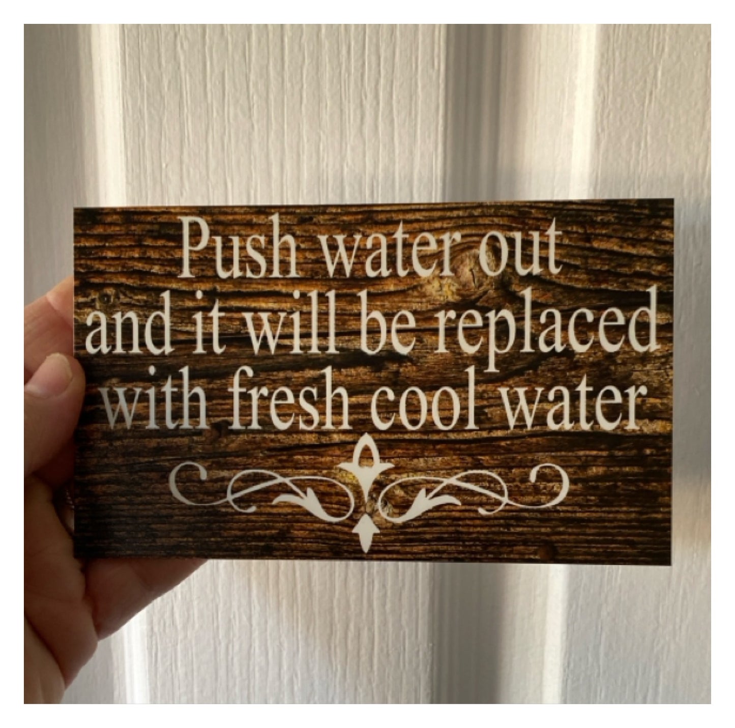 Custom Personalised Dark Wood Look Sign