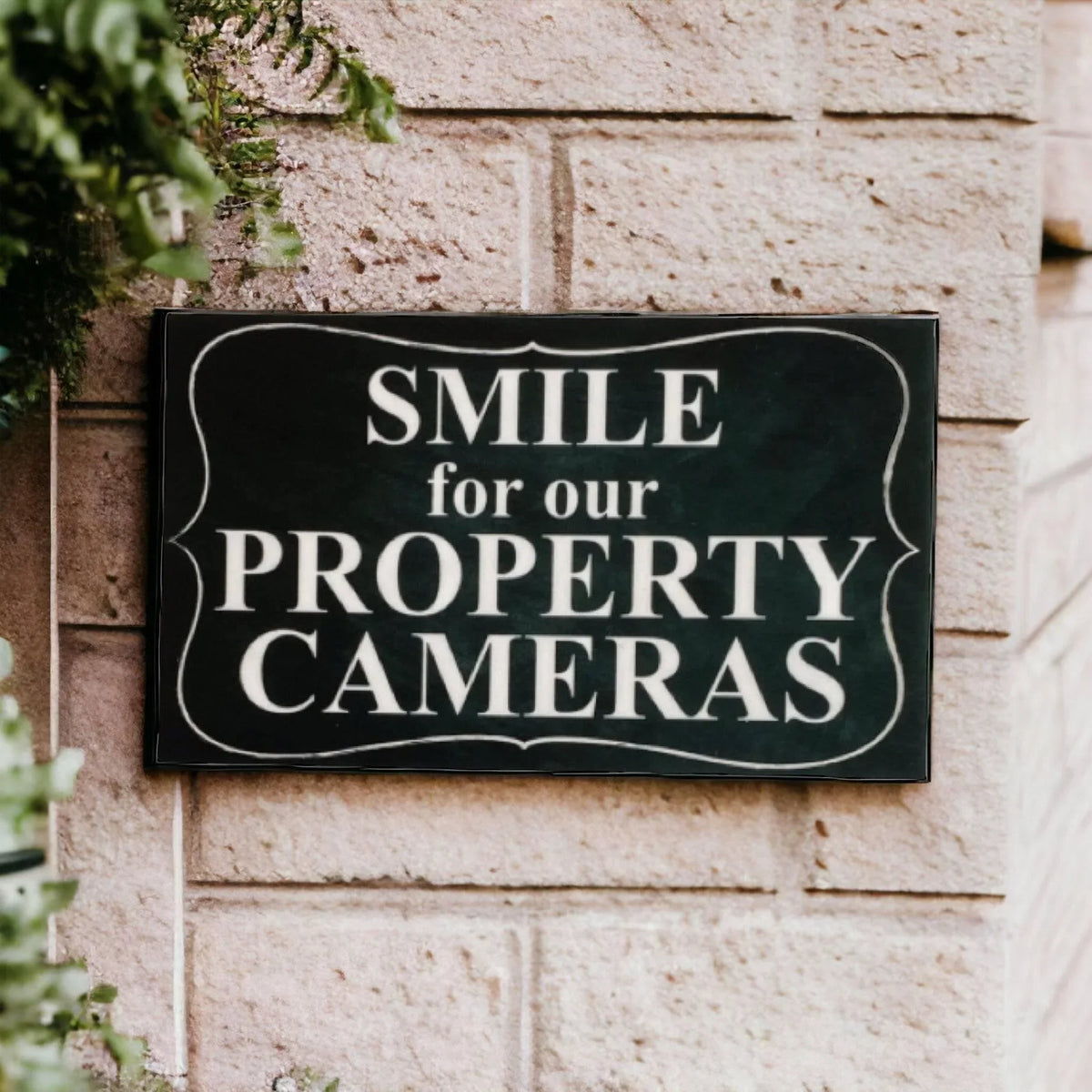 Property Cameras Security Vintage Sign - The Renmy Store Homewares & Gifts