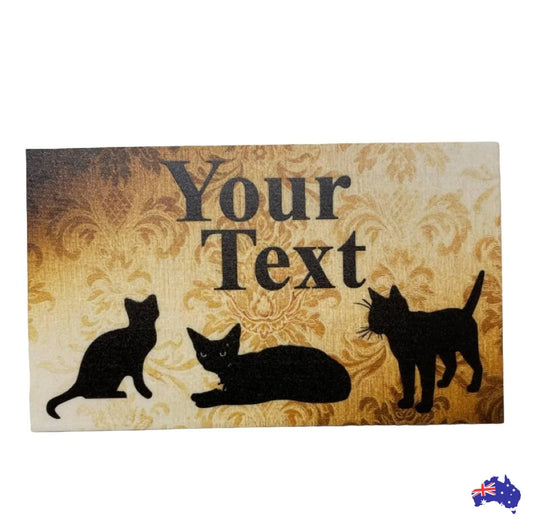 Cat Cats Kitty Personalised Custom Sign - The Renmy Store Homewares & Gifts