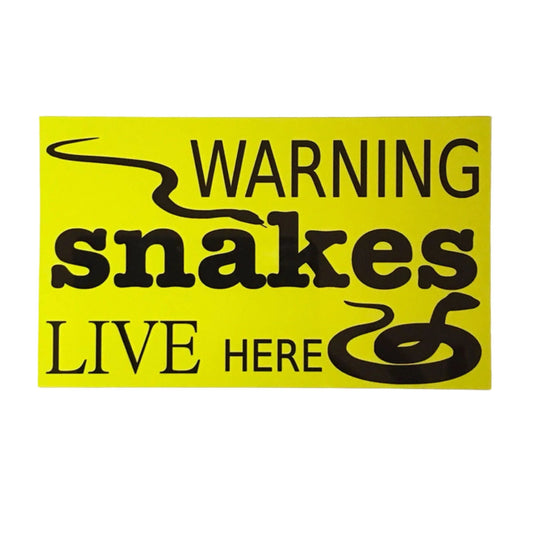 Warning Snakes Live Here Property Backyard Sign - The Renmy Store Homewares & Gifts