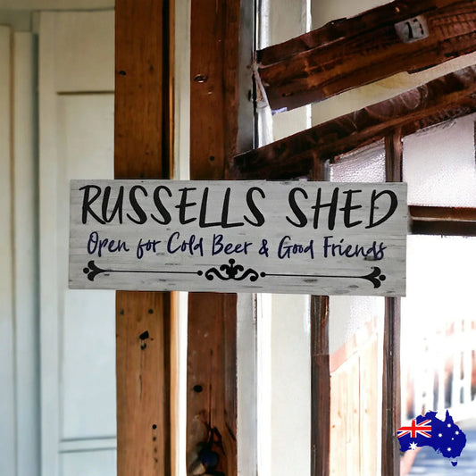 Shed Custom Beer Good Friends Sign - The Renmy Store Homewares & Gifts