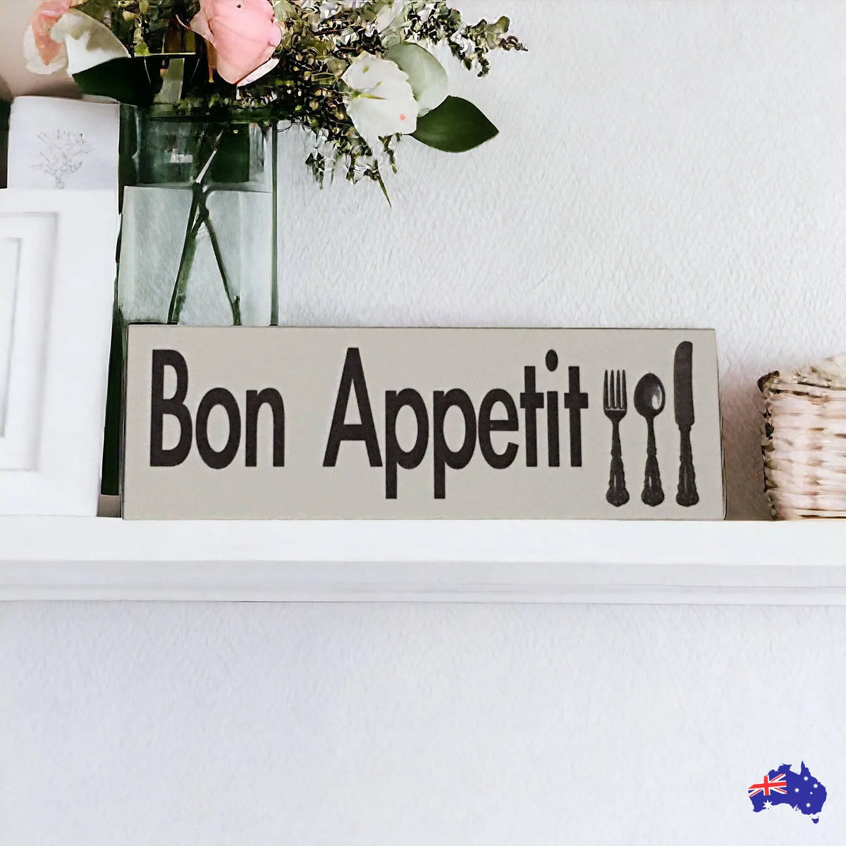 Bon Appetit With Cutlery Sign - The Renmy Store Homewares & Gifts