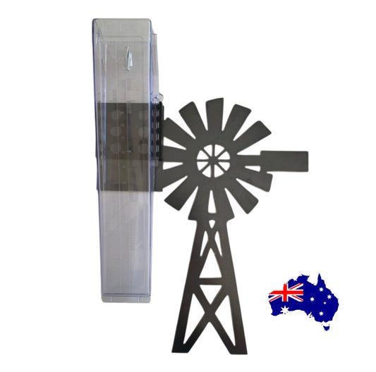 Rain Gauge Stake Wall Windmill Country