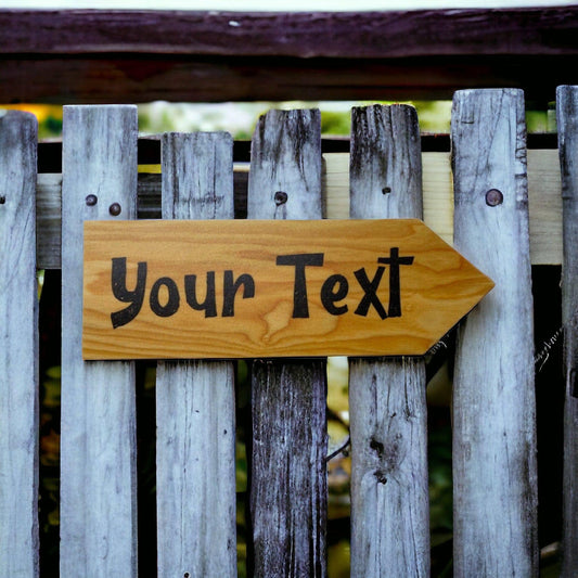 Totem Pole Arrow Custom Personalised Rustic Sign - The Renmy Store Homewares & Gifts