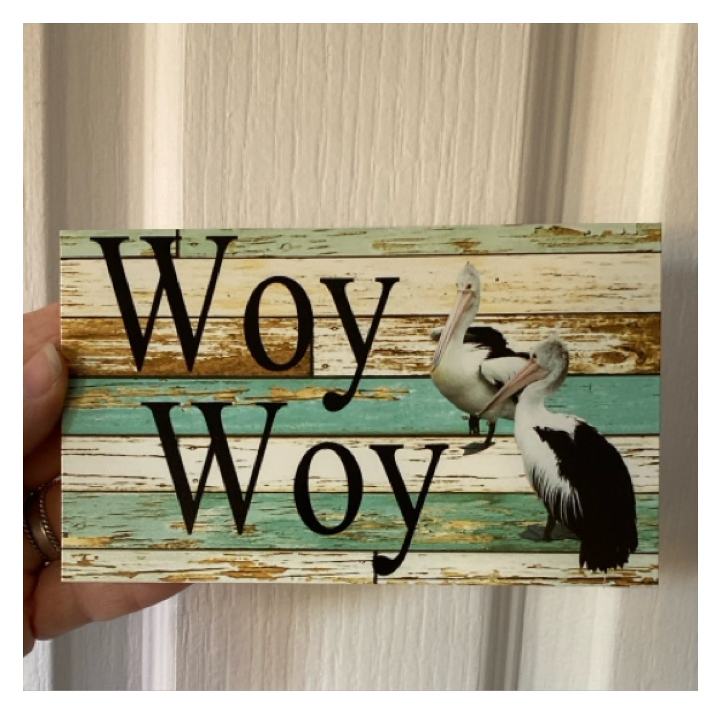 Pelican Bird Coastal Personalised Custom House Garden Sign