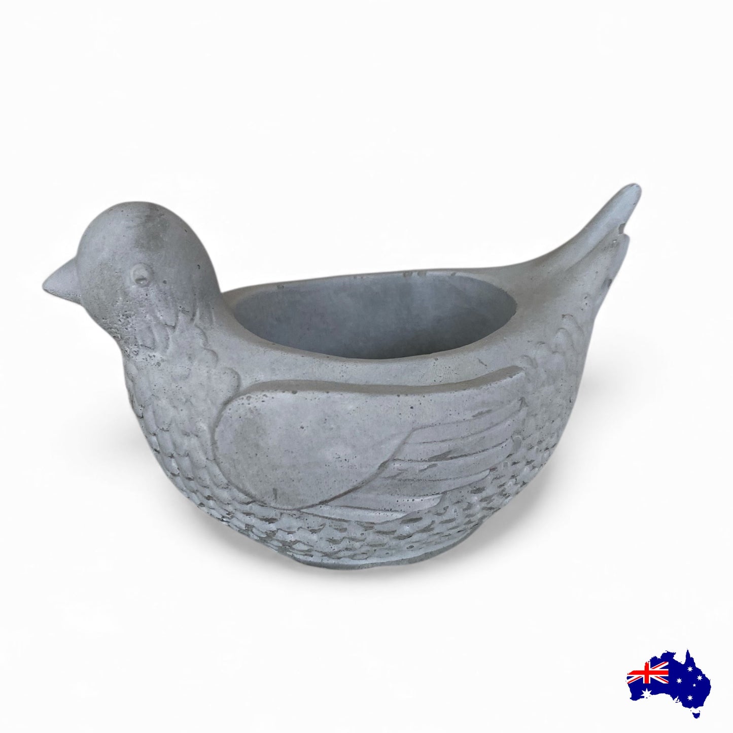 Planter Pot Pigeon Bird Aussie Handmade Concrete