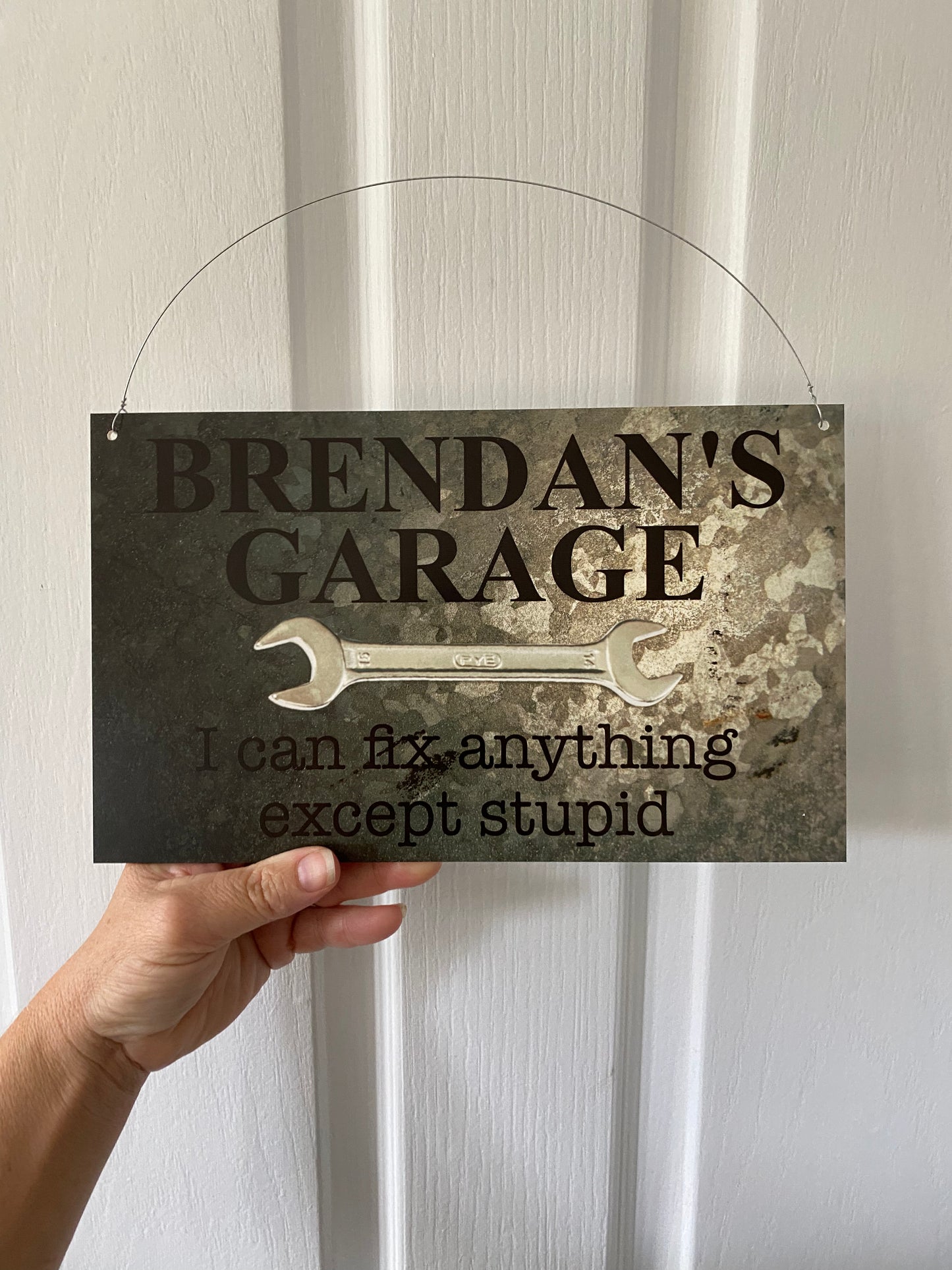 Garage Fix Anything Except Stupid Custom Acrylic Sign | Personalised Man Cave & Shed Sign | Australian Made