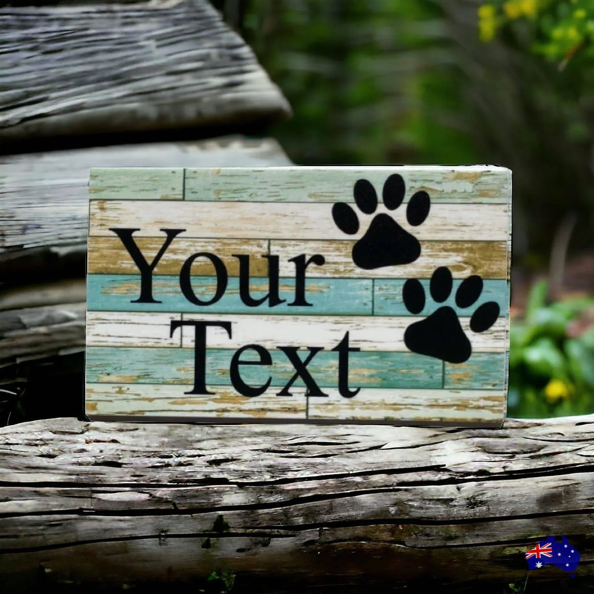 Dog Cat Paws Pet Blue Custom Sign - The Renmy Store Homewares & Gifts