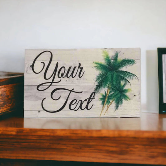 Personalised Beach House Number Custom Palm Tree Sign - The Renmy Store Homewares & Gifts