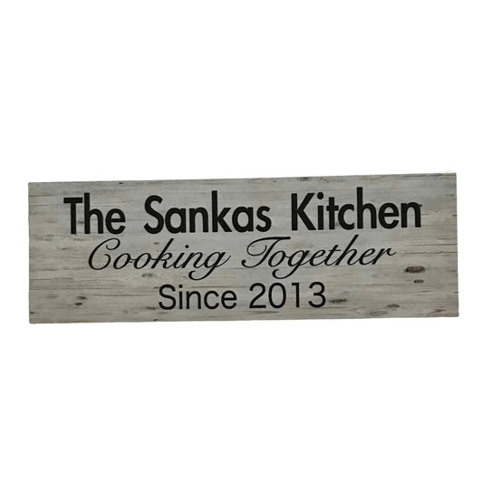 Kitchen Custom Personalised Cooking Together Sign - The Renmy Store Homewares & Gifts