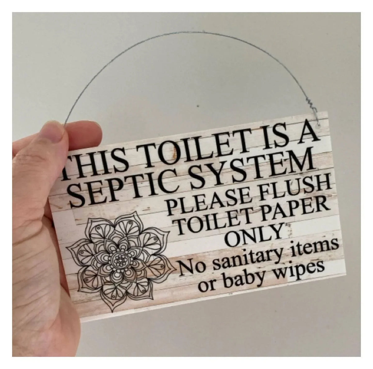 Toilet Septic System Bathroom Mandala Sign - The Renmy Store Homewares & Gifts