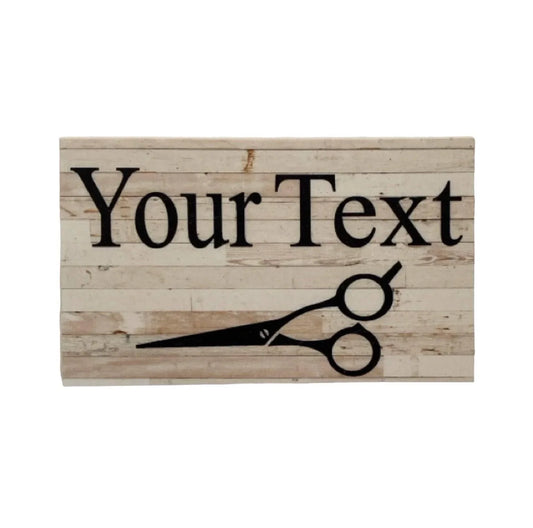 Scissors Hairdresser Barber Tailor Custom Personalised Sign - The Renmy Store Homewares & Gifts