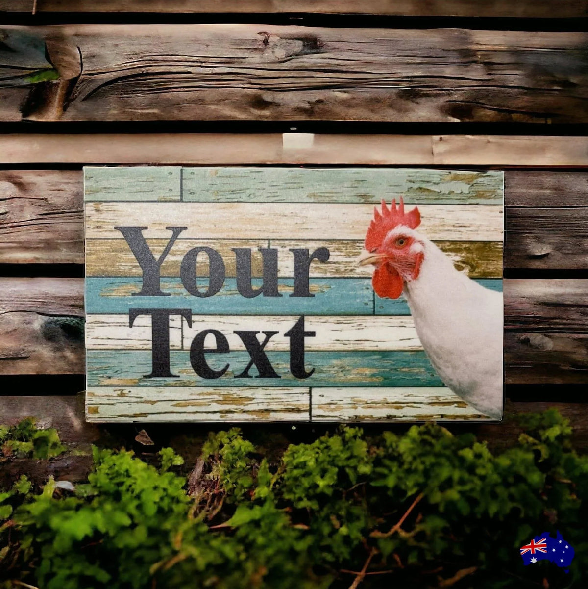 Chicken Hen White Custom Sign - The Renmy Store Homewares & Gifts