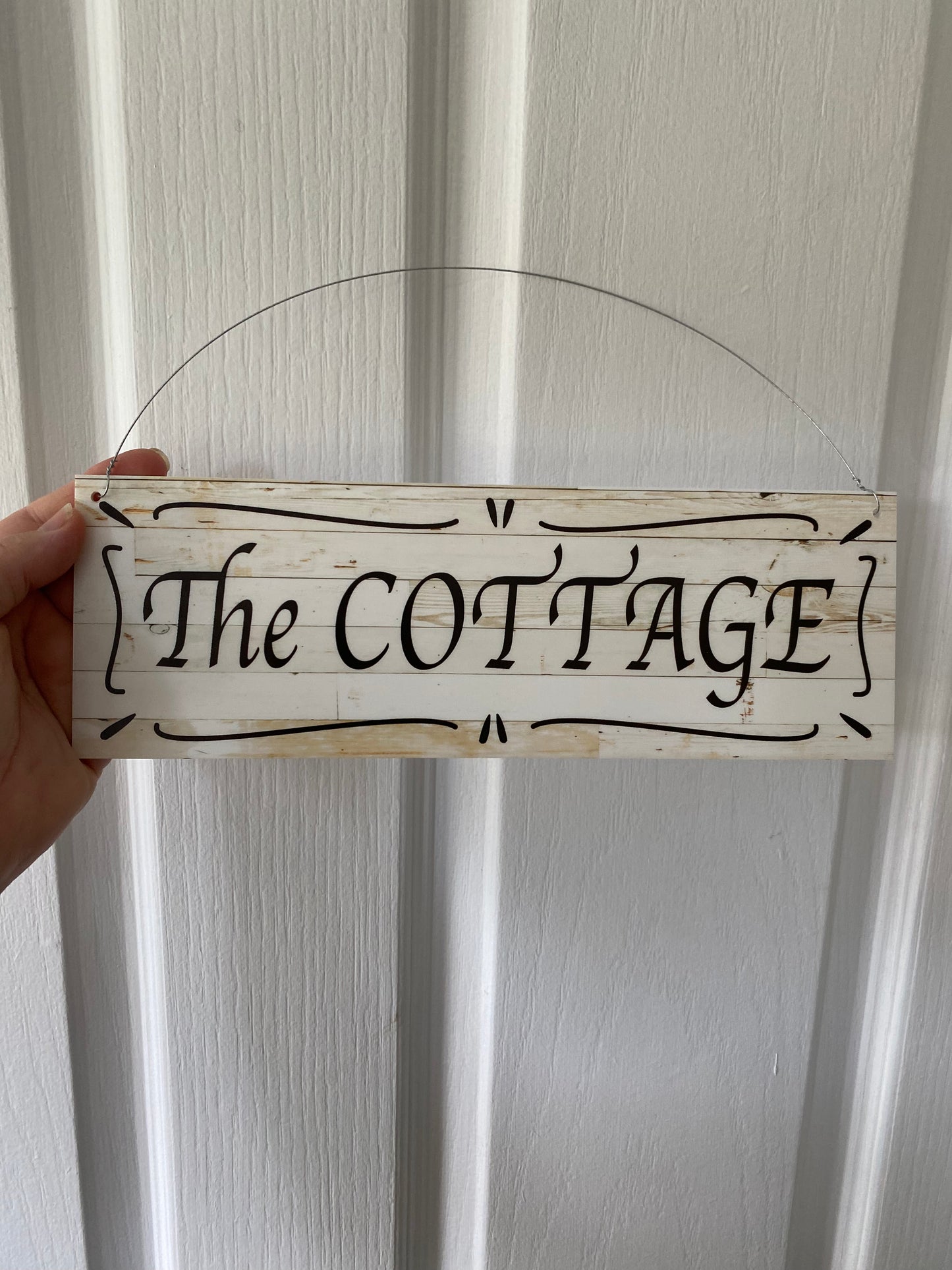 Custom Cottage Sign - Personalised Rustic Chic Signage - Large Format Acrylic - Australian Made