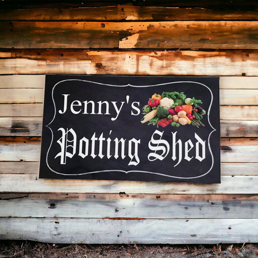 Potting Shed Personalised Custom Vegetable Sign - The Renmy Store Homewares & Gifts