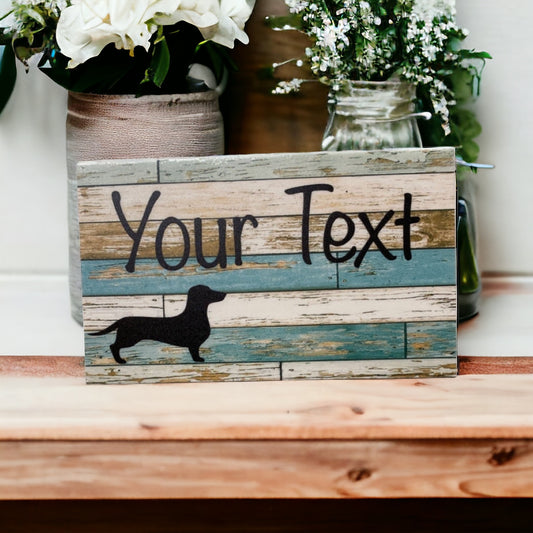 Dachshund Dog Custom Personalised Sign - The Renmy Store Homewares & Gifts 