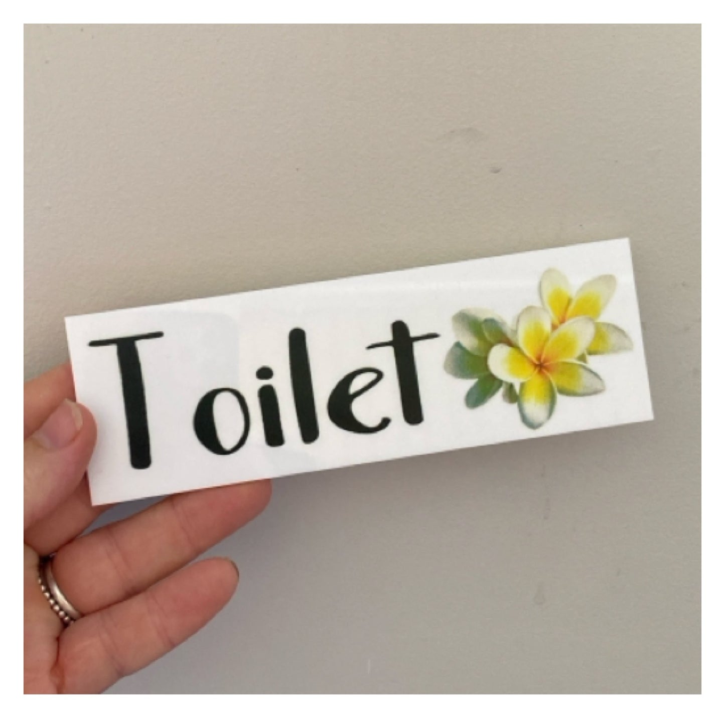 Frangipani Toilet Laundry Bathroom Door Sign - The Renmy Store Homewares & Gifts 