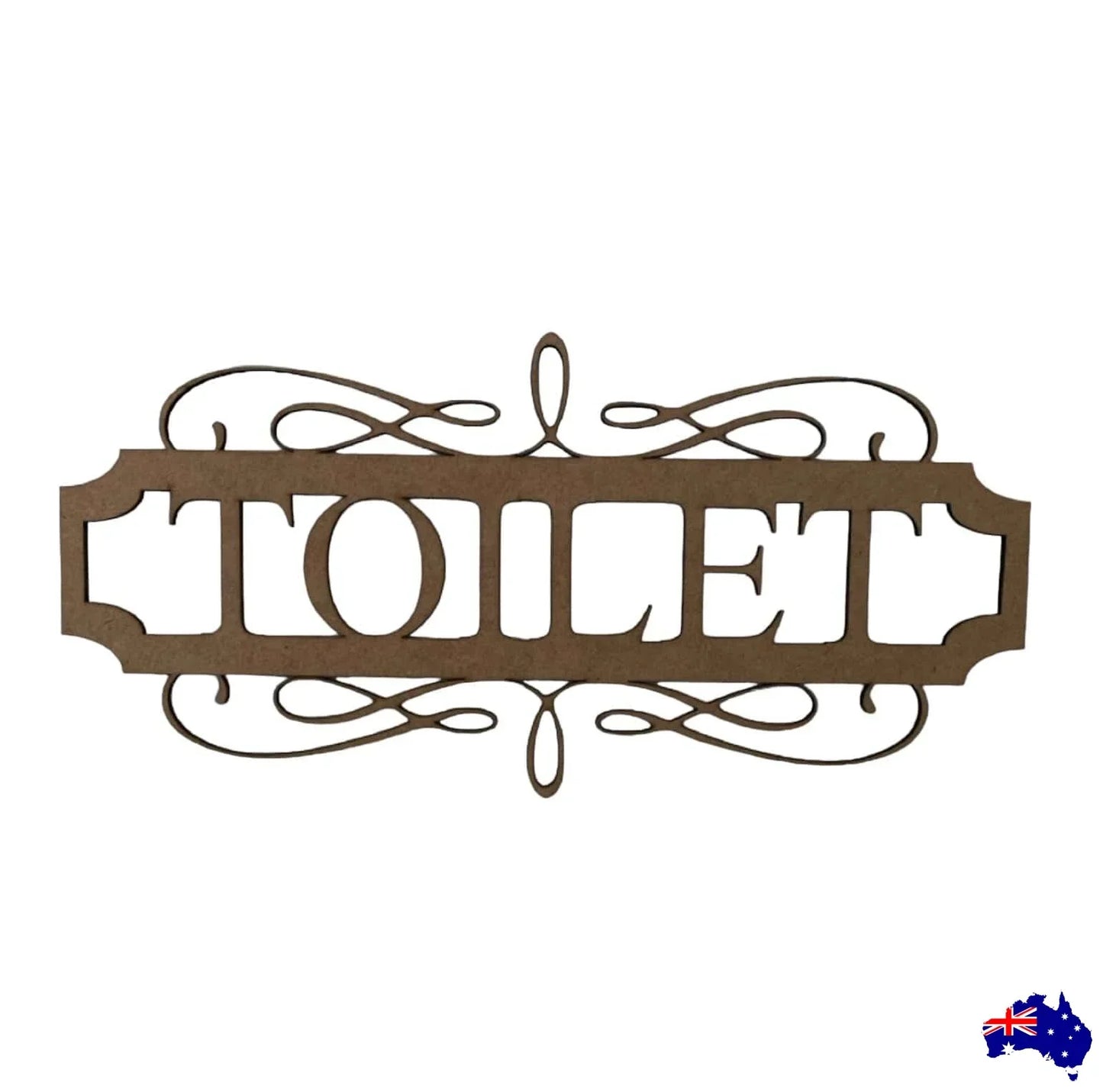Toilet Laundry Bathroom Door Sign Set MDF DIY Wooden Vintage - The Renmy Store Homewares & Gifts