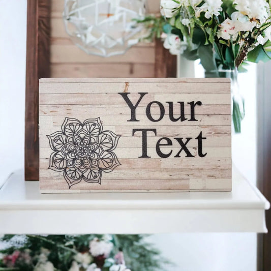 Mandala Boho Personalised Custom Sign - The Renmy Store Homewares & Gifts
