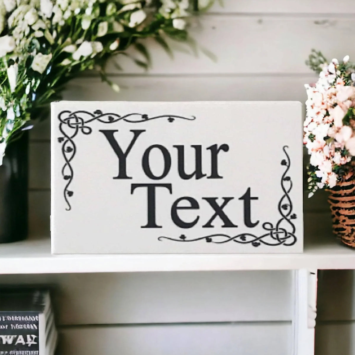 Ivy Scroll Custom Personalised Sign - The Renmy Store Homewares & Gifts