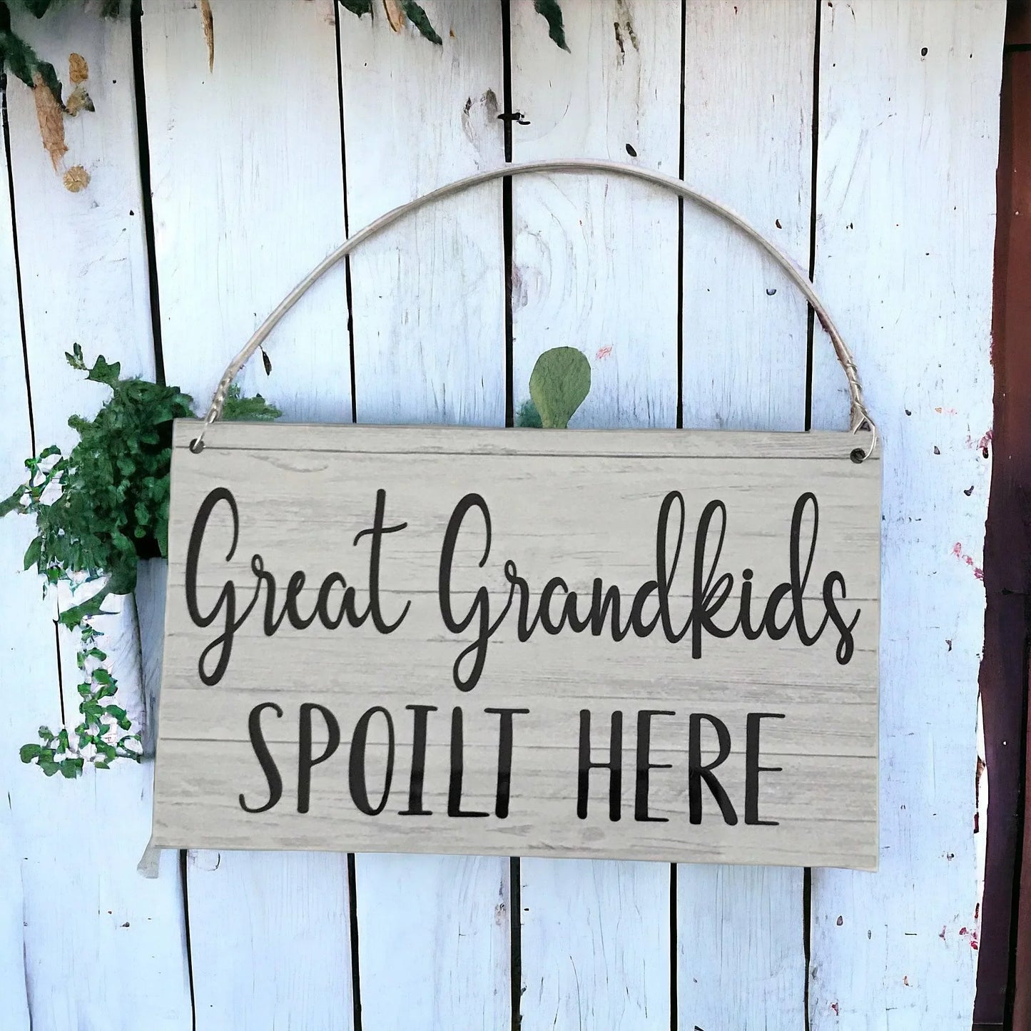 Great Grandkids Spoilt Here Sign - The Renmy Store Homewares & Gifts