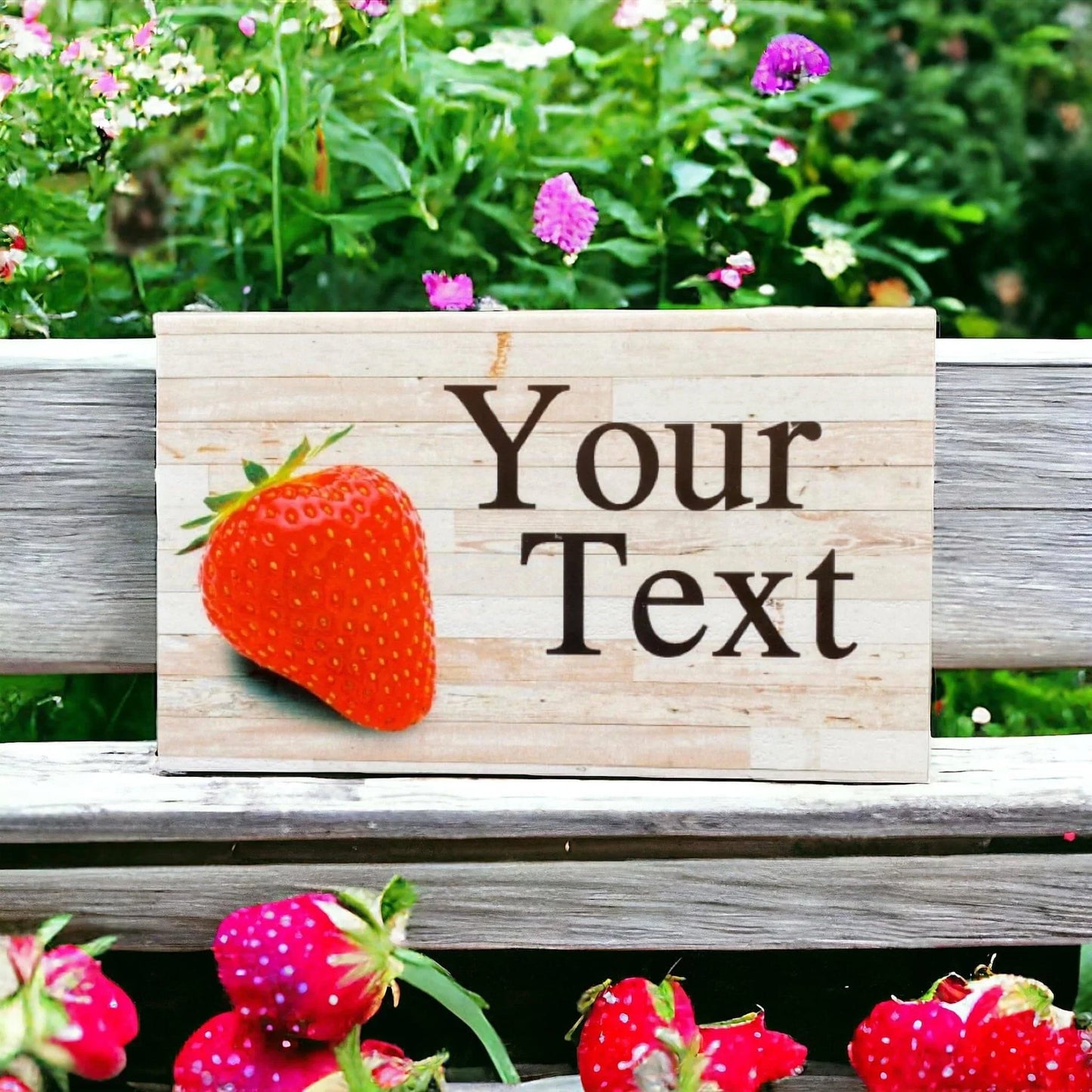 Strawberry Garden Custom Personalised Sign - The Renmy Store Homewares & Gifts