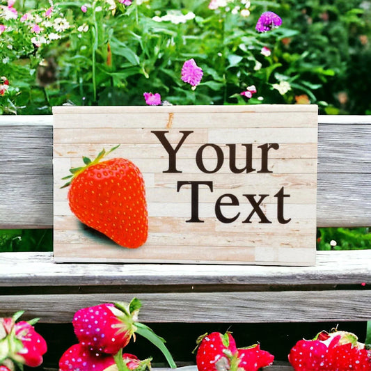 Strawberry Garden Custom Personalised Sign - The Renmy Store Homewares & Gifts