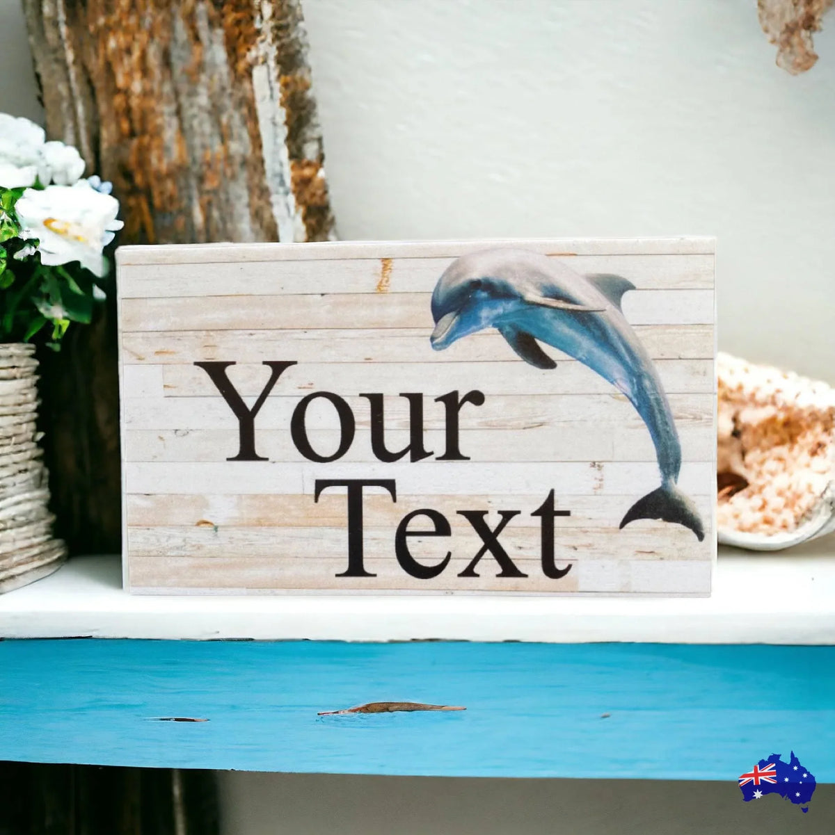 Dolphin Beach Custom Personalised Outdoor Property Sign - The Renmy Store Homewares & Gifts