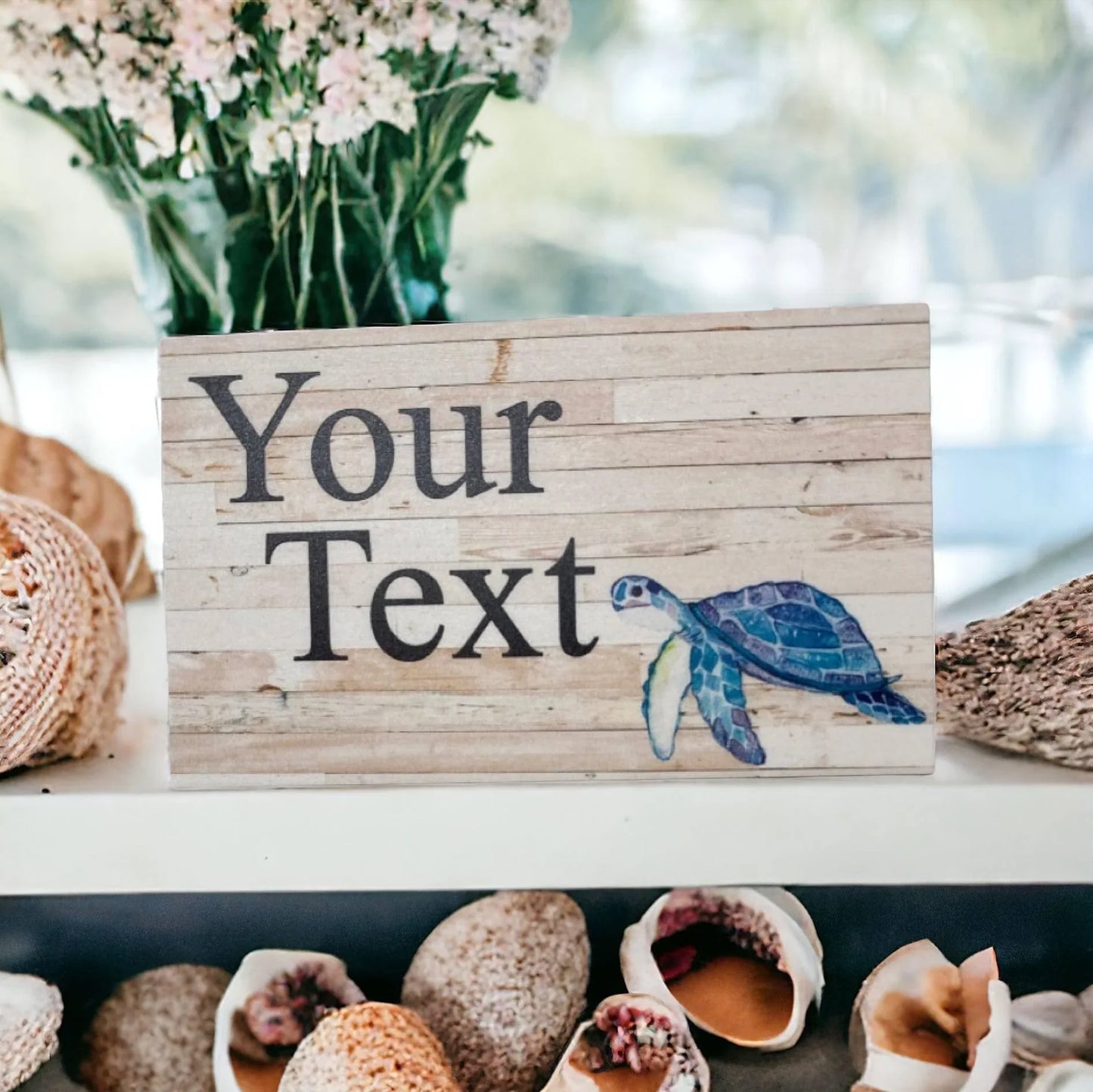 Turtle Ocean Beach Custom Persoanlised Sign - The Renmy Store Homewares & Gifts