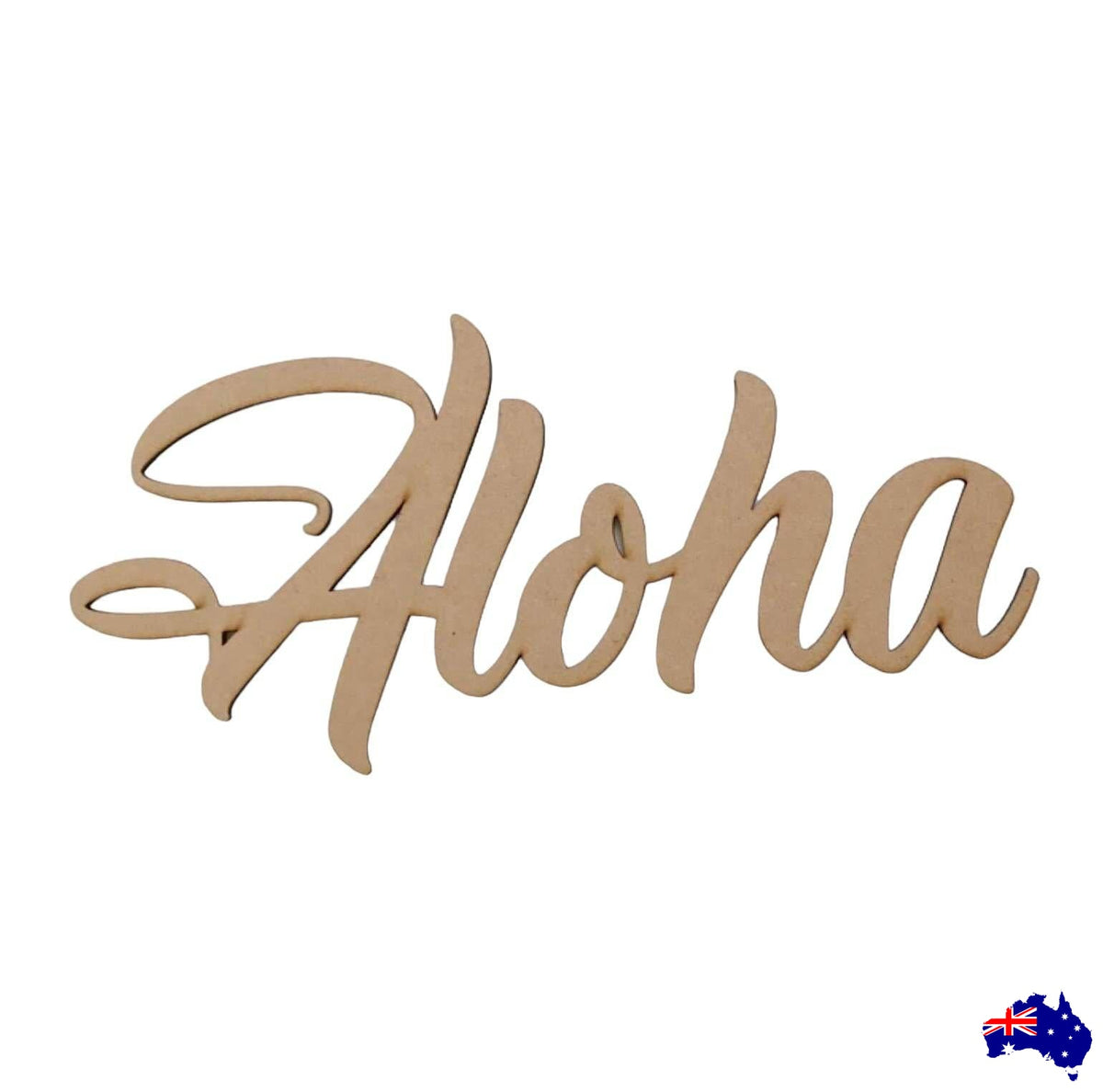 Aloha Hawaiian Greeting Word Wall Quote Art DIY Raw MDF Timber Wood - The Renmy Store Homewares & Gifts