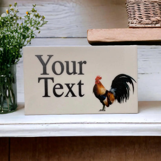 Rooster Country Farmhouse Custom Personalised Sign - The Renmy Store Homewares & Gifts