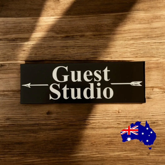 Guest Studio Accommodation Custom Personalised Arrow Sign