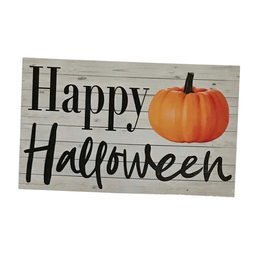 Happy Halloween with Pumpkin Sign