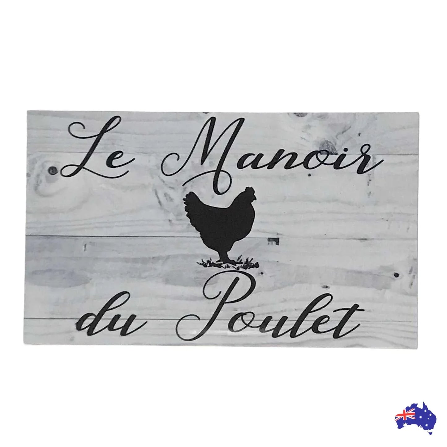 Chicken Hen Le Manoir du Poulet French Provincial Sign - The Renmy Store Homewares & Gifts
