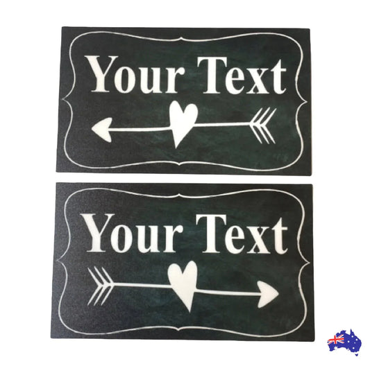 Custom Personalised Arrow Vintage Black Sign - The Renmy Store Homewares & Gifts