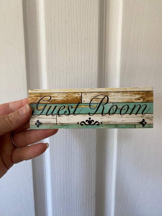 Custom Personalised Rustic Blue Sign Timber Look Aussie Made