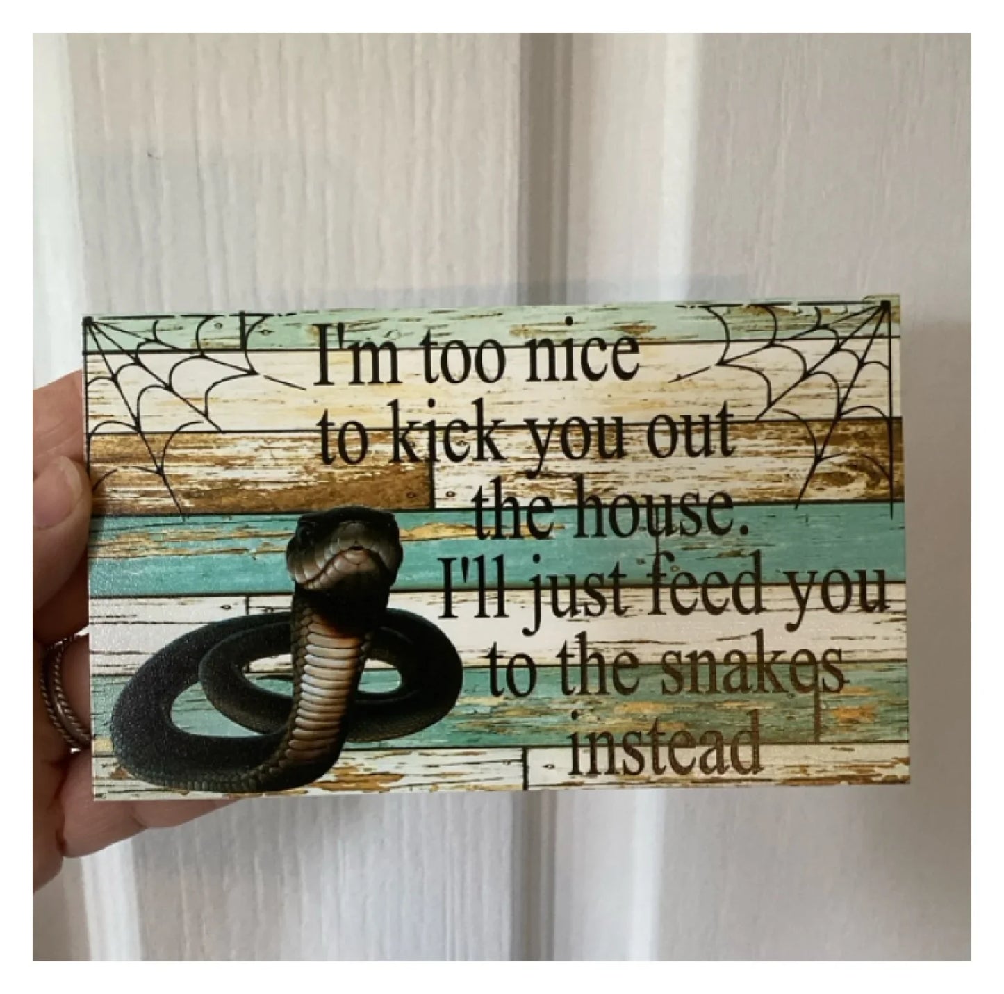 Snake Custom Personalised Blue Sign