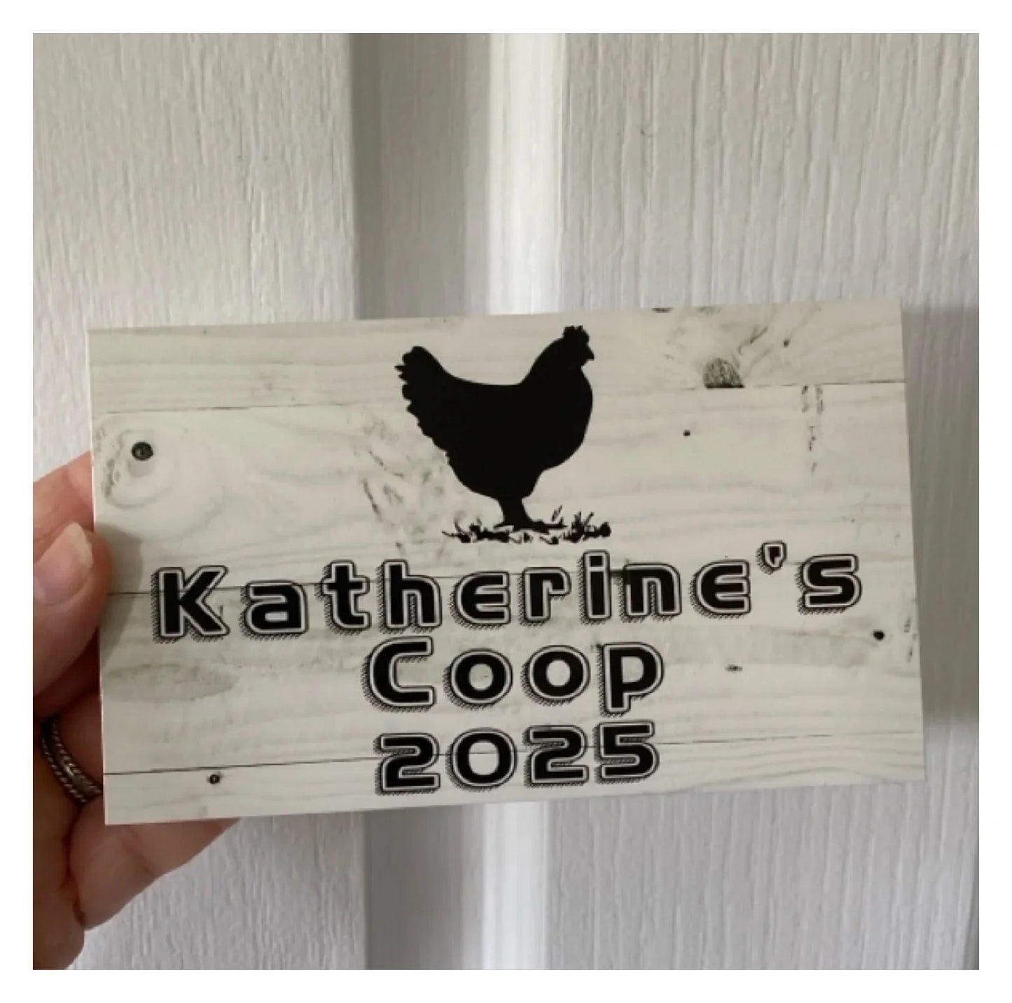 Chicken Hen Custom Personalised French Sign