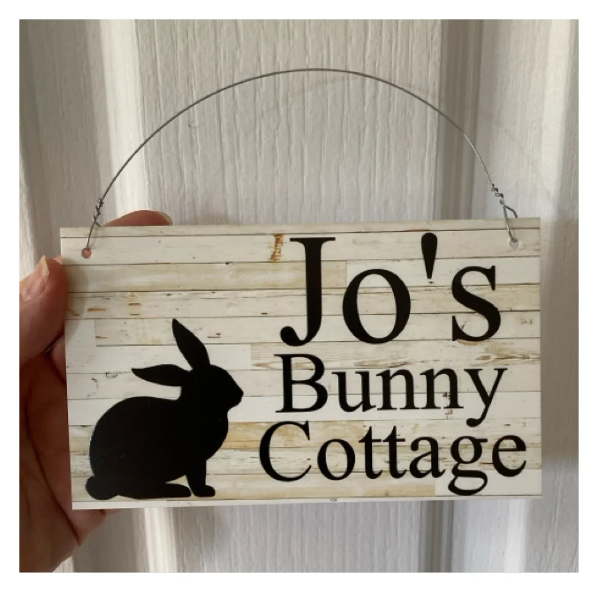 Custom Rabbit Bunny Sign | Personalised Acrylic Sign | Kids Room Easter Pet Decor | Aussie Made