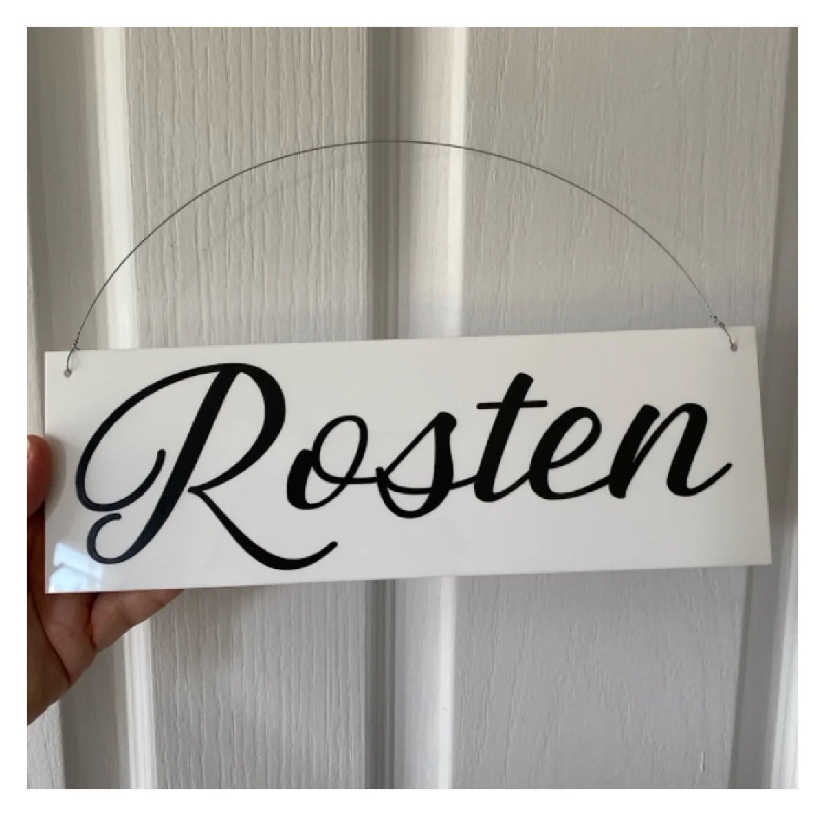 White Script Custom Acrylic Sign | Personalised Family Name Sign | Australian Made
