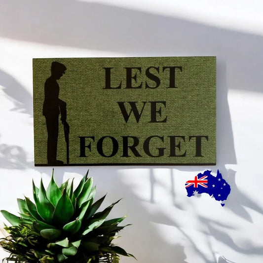 Lest We Forget Remembrance Anzac Sign