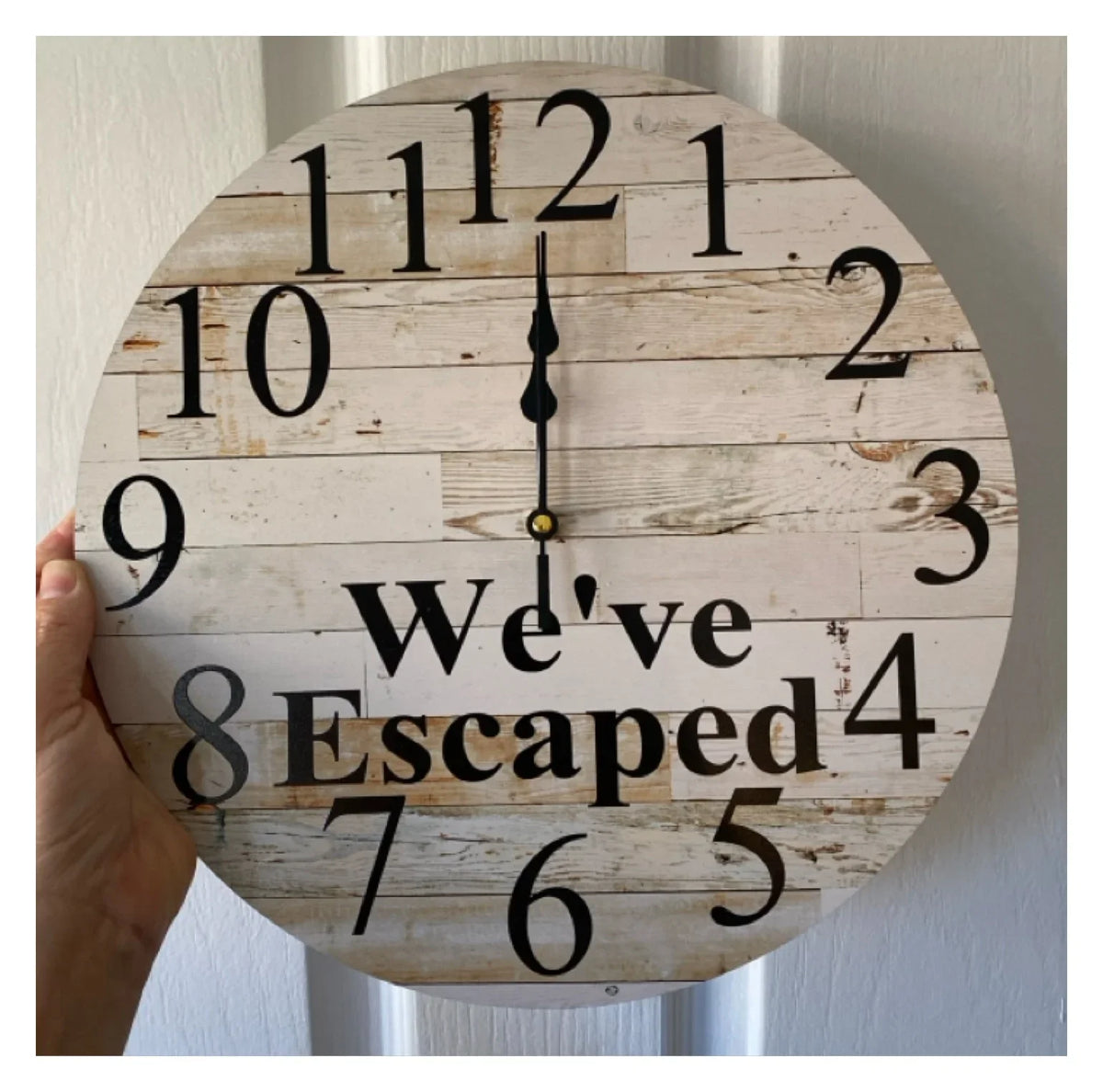 Custom Personalised Wooden Wall Clock 30cm 60cm - Aussie Made