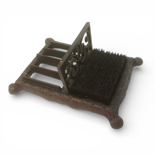 Cast Iron Boot Scraper Brush Scroll - Coastal Farmhouse Entryway
