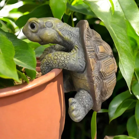 Turtle Tortoise Pot Planter Hanger Sitter Garden Ornament