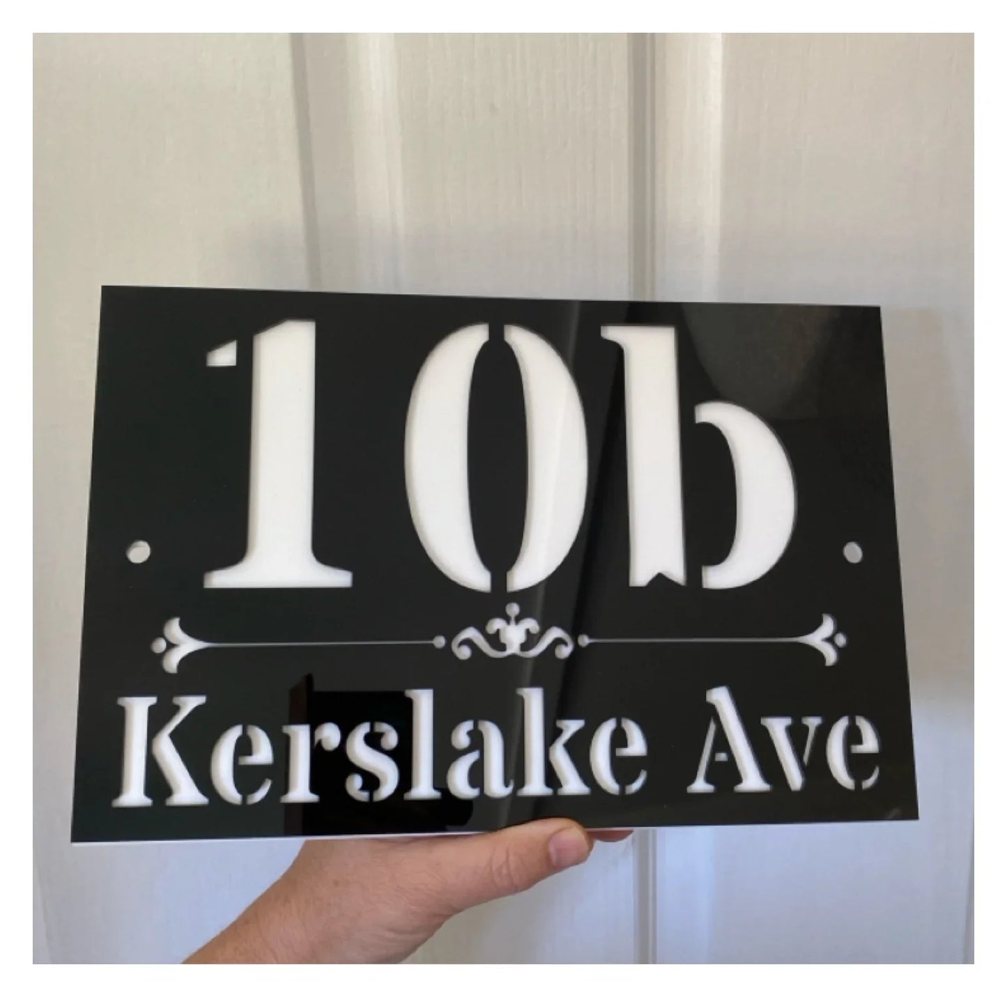 Personalised Street Number Address Letter Box Black House Custom Classic Sign